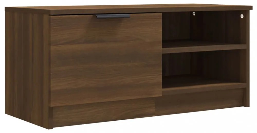 barna tölgy színű szerelt fa TV-szekrény 80 x 35 x 36,5 cm