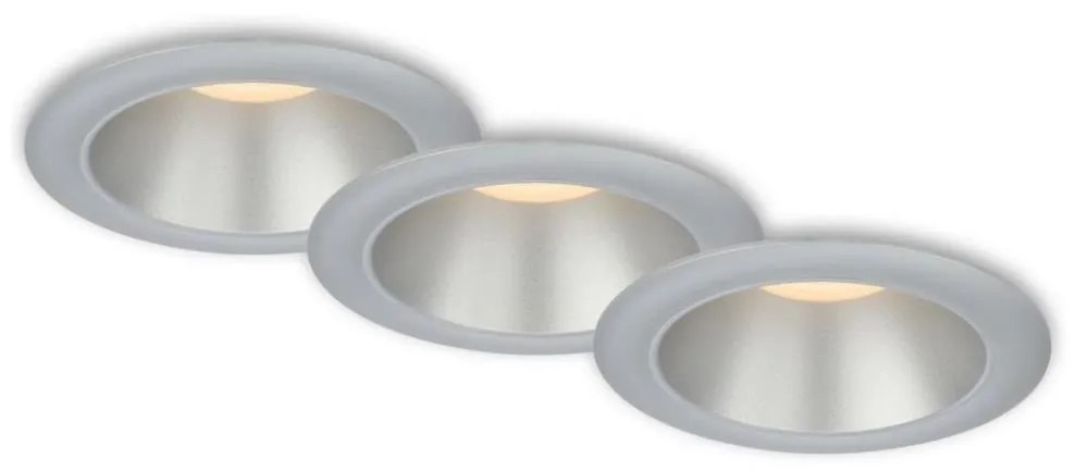 Briloner 7041-034-KÉSZLET 3x LED Fürdőszobai beépíthető lámpa LED/4,9W/230V ezüst