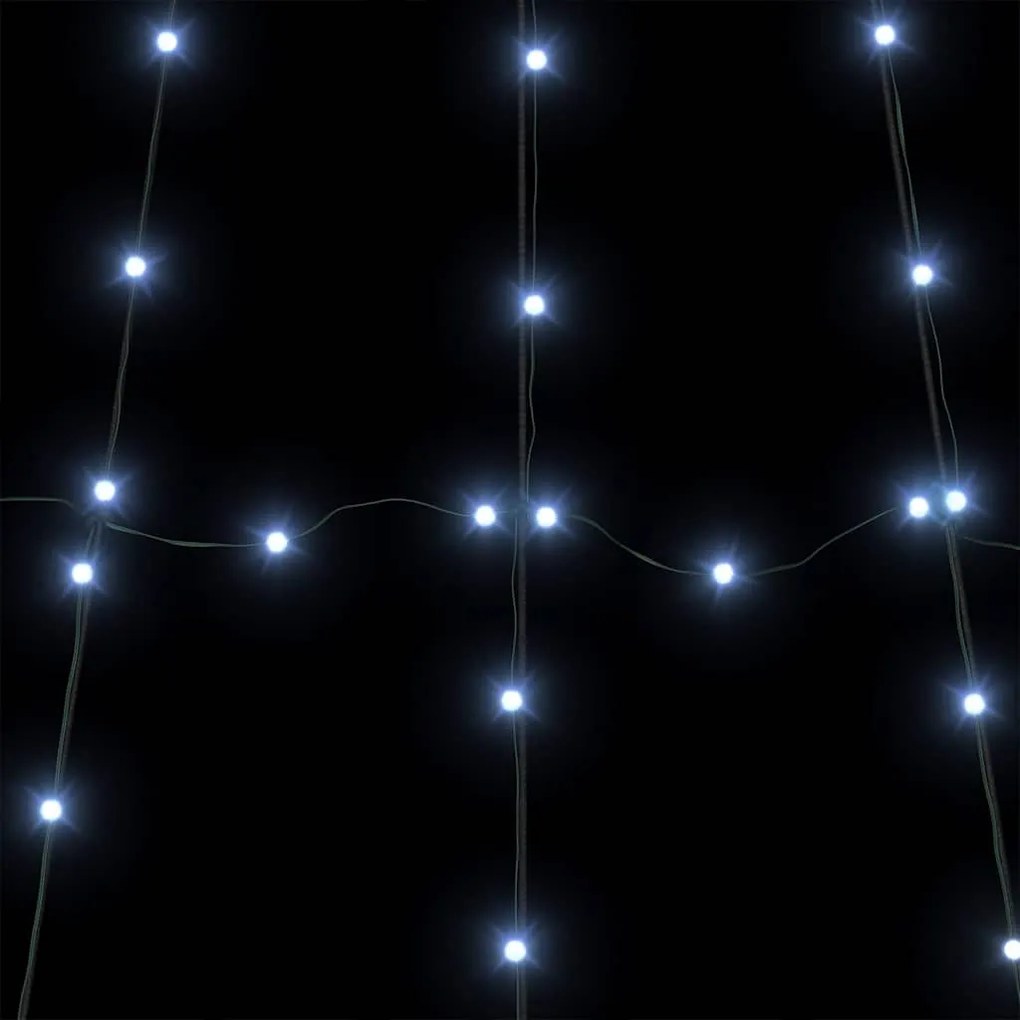 LED Karácsonyfák talajráccsal Hideg fehér 180 cm Fém