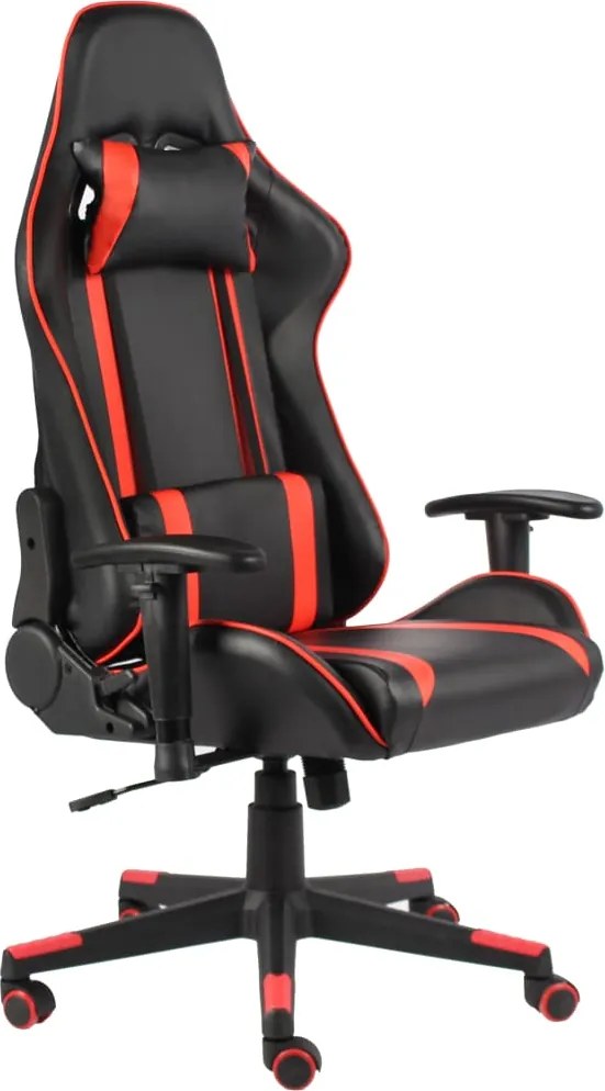 vidaXL piros PVC forgó gamer szék
