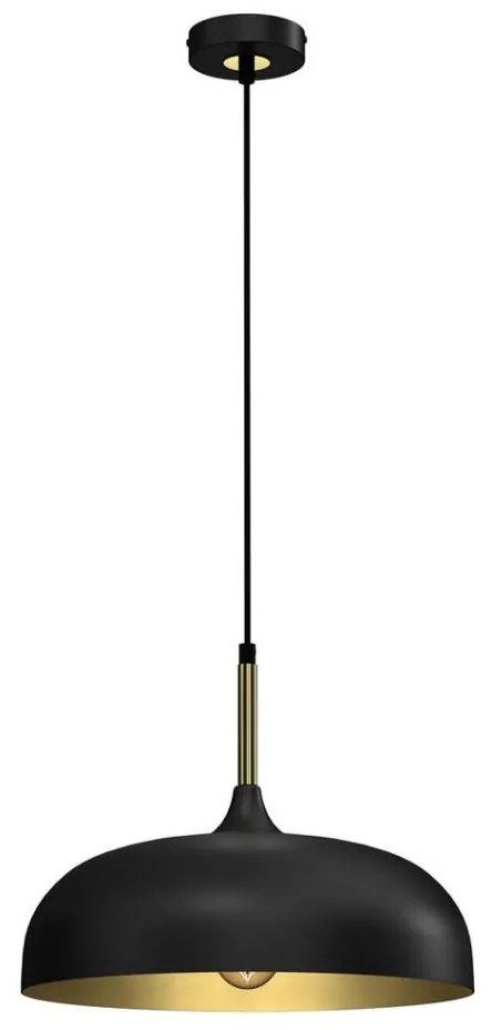 Brilagi - Csillár zsinóron ABRAHAM 1xE27/60W/230V átm. 35 cm fekete