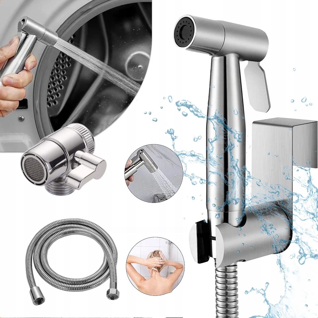 Kézi Zuhany Spray Bidé Wc-zuhany Tömlővel És Akasztóval