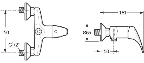 JIKA H3311N70044001 - TALAS zuhanycsaptelep, fényes króm kivitel