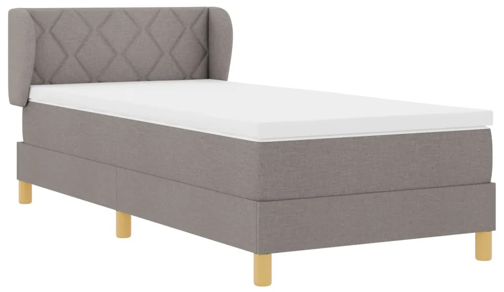 Boxspring Ágy Matracra Taupe Színben, 90x200 cm, Szövet