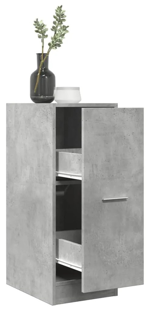 betonszürke szerelt fa patikaszekrény 30 x 41 x 77,5 cm