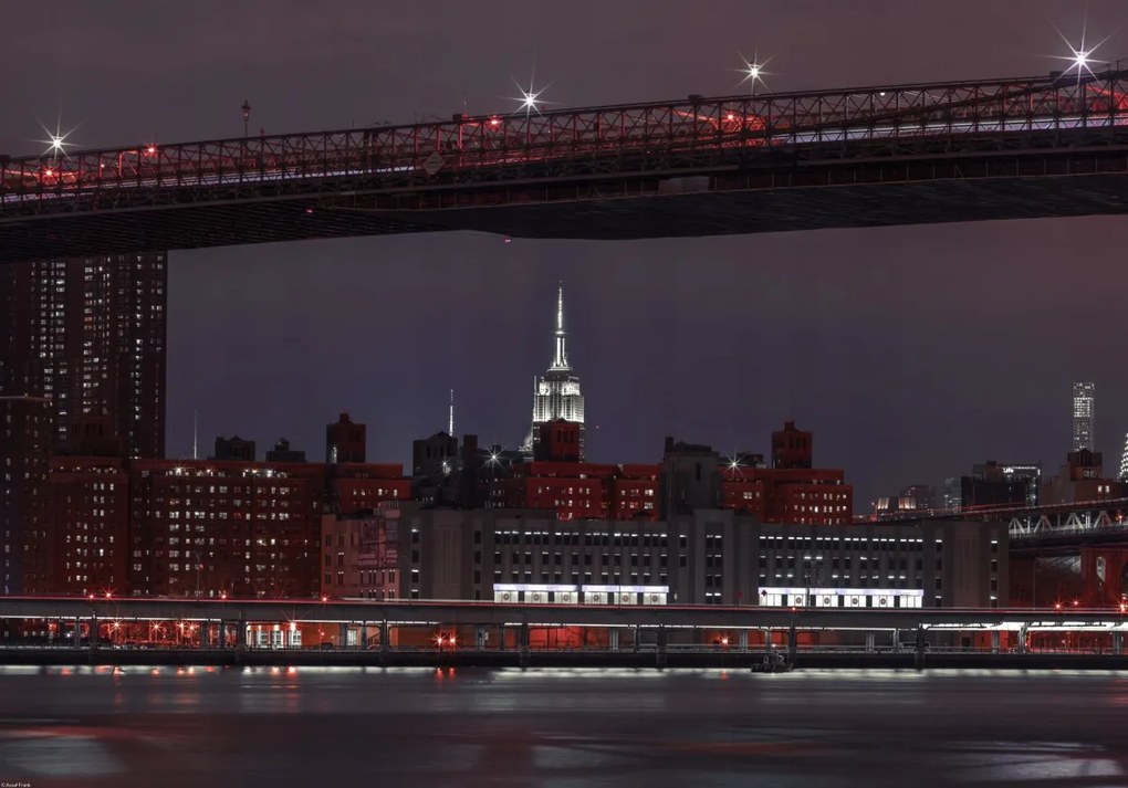 Poszter 66,5x46,5cm Esti panoráma Alsó-Manhattan, Assaf Fr