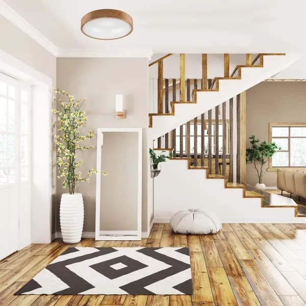 OAK mennyezeti lámpa 3xE27/60W/230V tölgy, Ø 47,5 cm