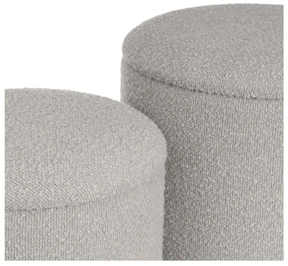 Világosszürke buklé puff – Casa Selección