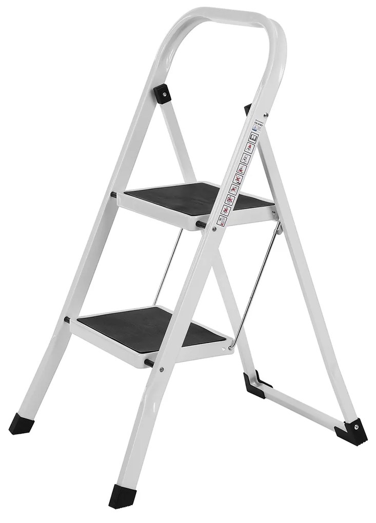 Összecsukható lépcső 2 fokos STEPLADDER, fehér