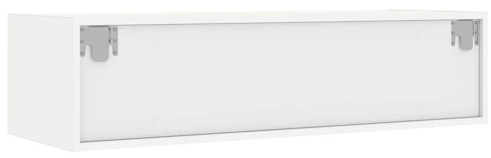 TV szekrény LED világítással fehér 100X35,5x25 cm
