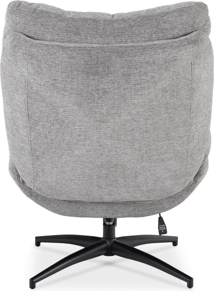 Forgó pihenőfotel lábtartóval szürke, FREMONT