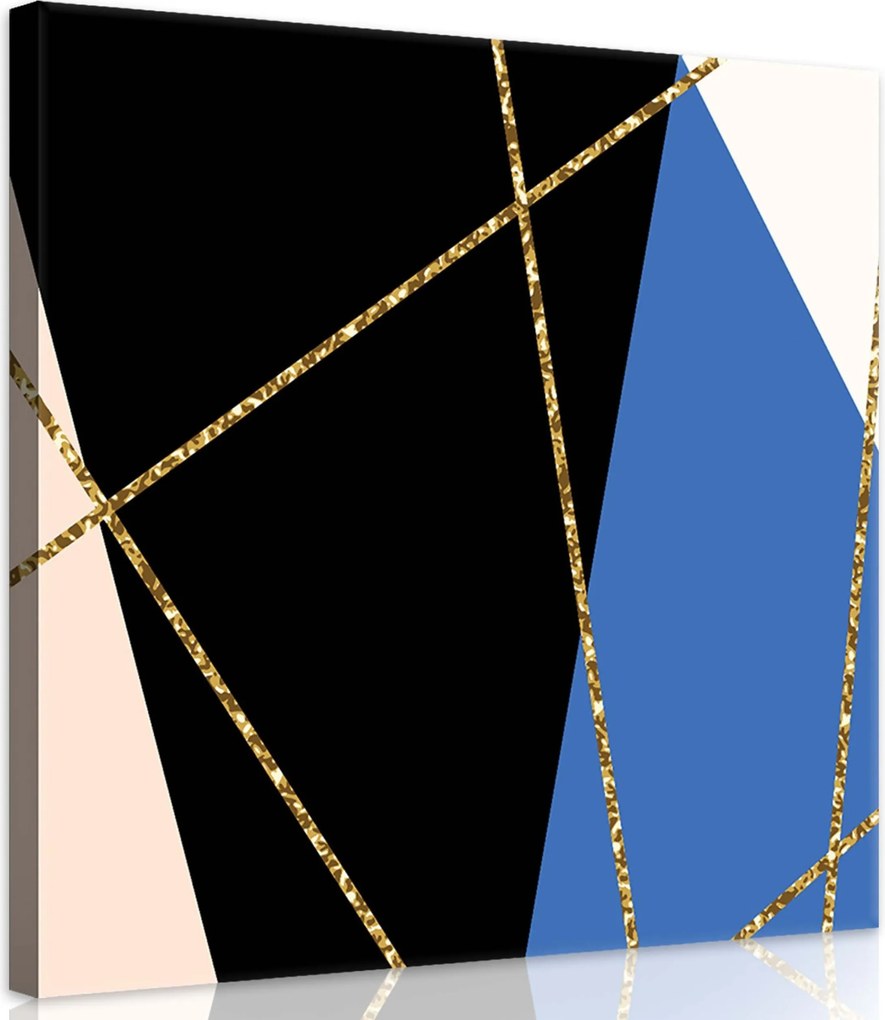 Vászonkép 40x40 Geometrikus minta absztrakt minimalizmus arany vonalak kontraszt