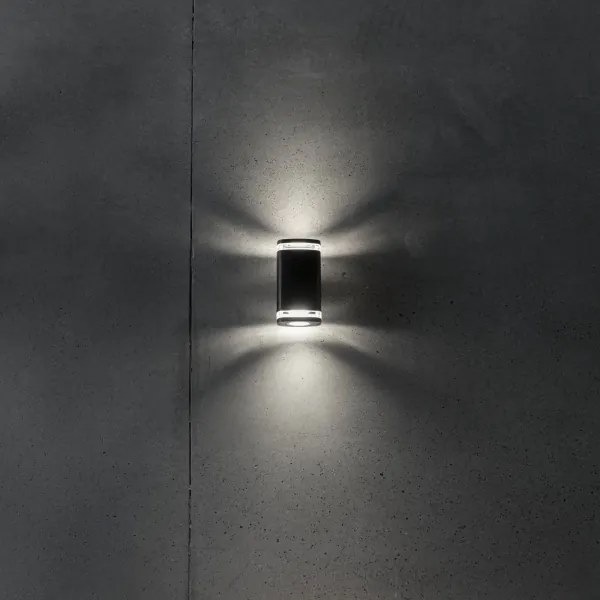 Kanlux 38886 - Kültéri fali lámpa ZEVI 2xGU10/10W/230V IP54 fekete