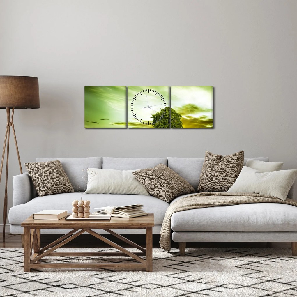 Kép - Az élet fája (órával) (90x30 cm)