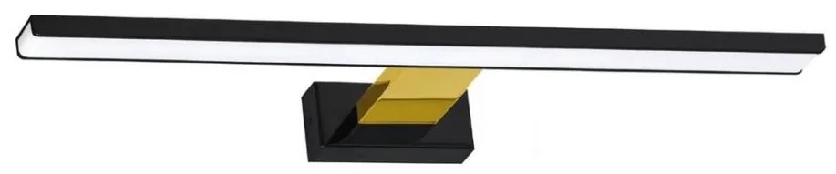 Milagro SHINE LED fürdőszobai tükörvilágítás 13,8W 230V IP44 fekete/arany MI1820
