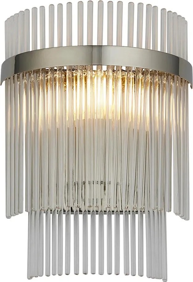 Endon glamour modern fali lámpa marietta nikkel átlátszó end104114