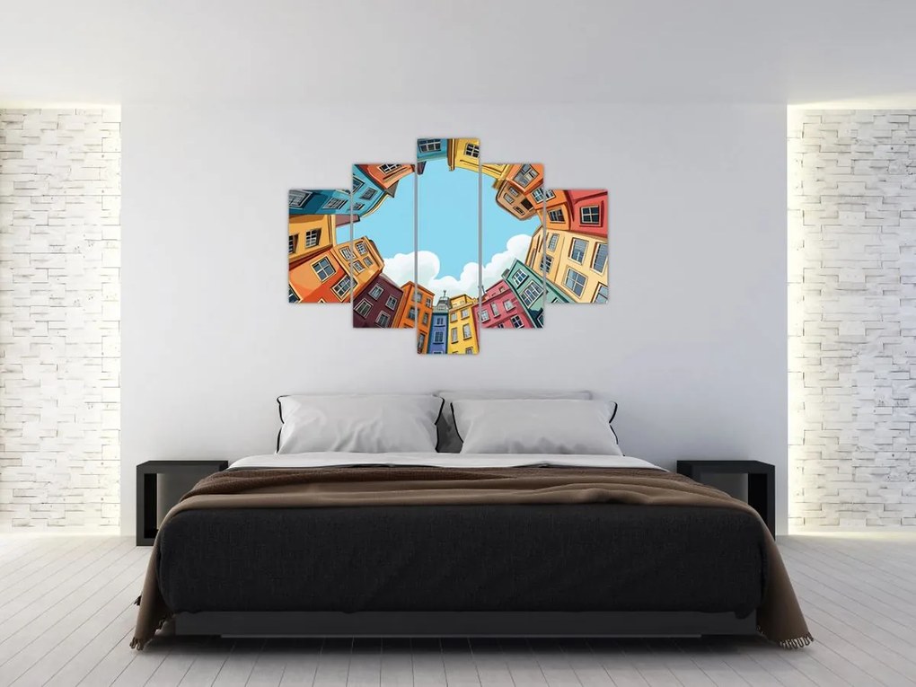 Kép - Házak között (150x105 cm)