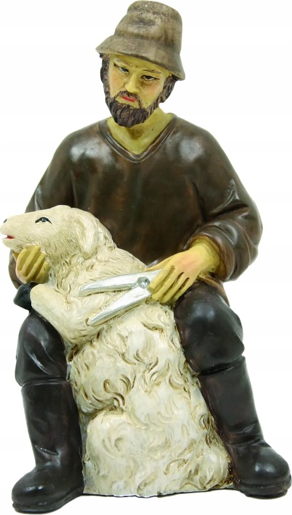 Karácsonyi Betlehem Figura "Báránynyírás", 9cm magas figurákhoz