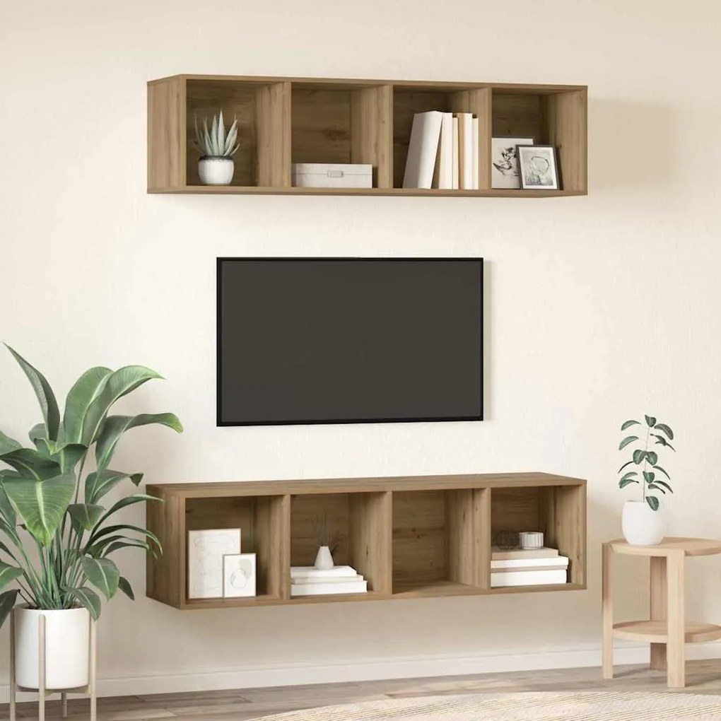 TV szekrény garnitúra 2 pcs kézműves tölgy 37 x 37 x 142.5 cm