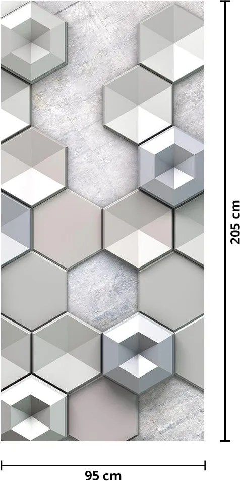 Fotótapéta ajtóra - 3D absztrakció (95x205cm)