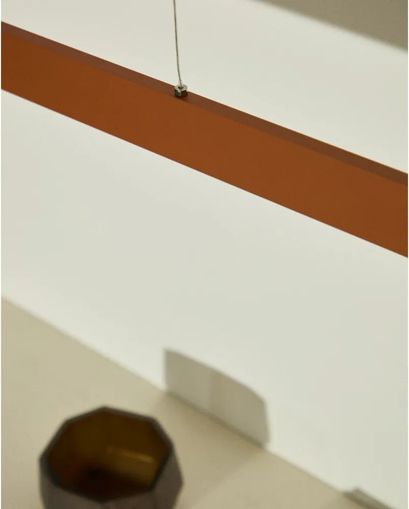 Terrakotta színű LED függőlámpa fém búrával Boadella – Kave Home