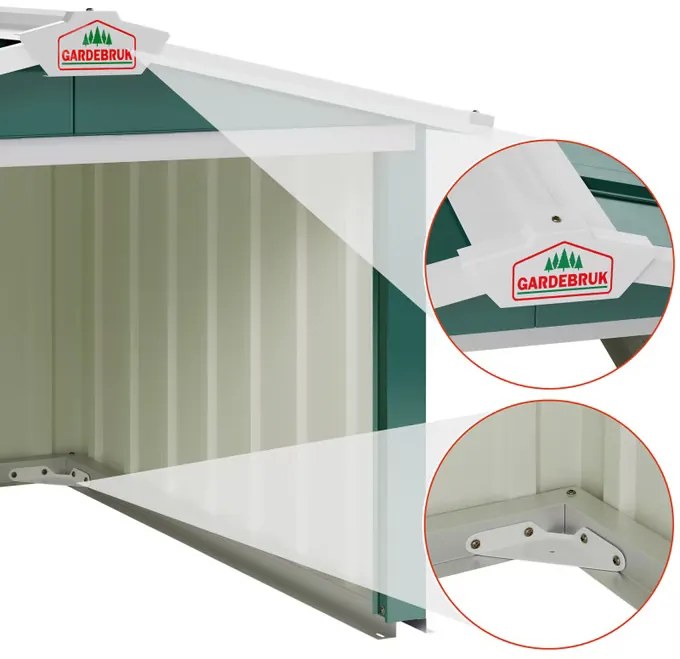 Deuba Garázs robotfűnyíróhoz 86x100x63 cm - zöld