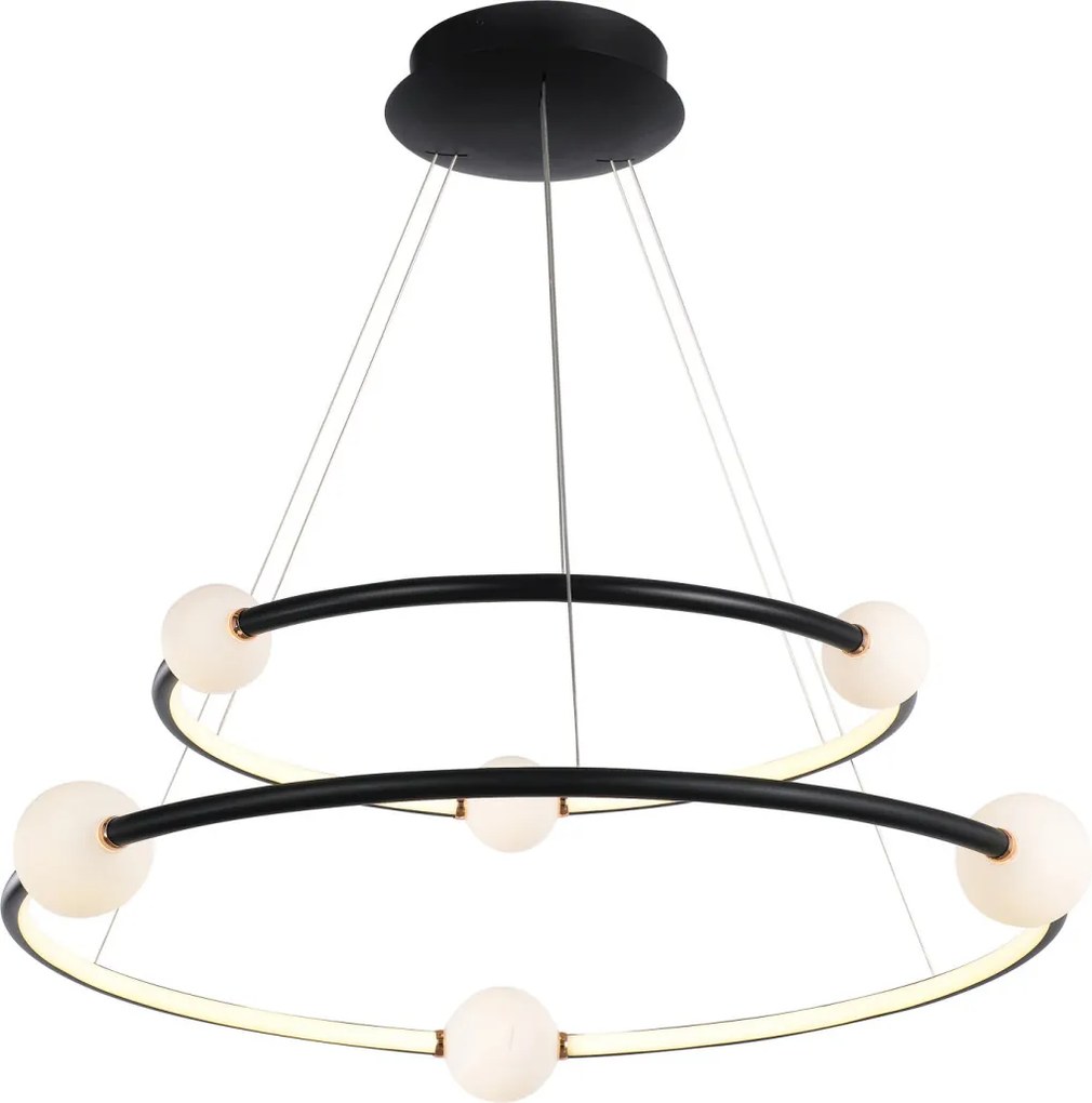 ITALUX PND-20112035-2ABL LOZANNA Modern Led Függesztett Lámpa Fehér, Fekete, Rózsaszín LED IP20