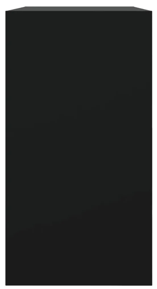 fekete szerelt fa cipőszekrény 80 x 34 x 63 cm