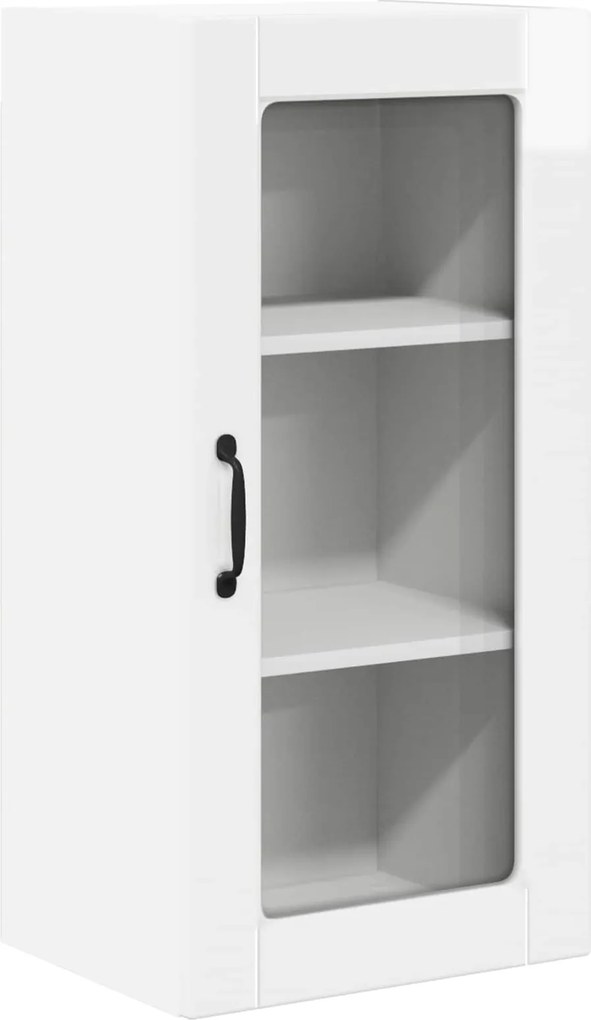 vidaXL Konyhaszekrény Magas Fényű Fehér 40 x 31 x 80 cm Faanyag