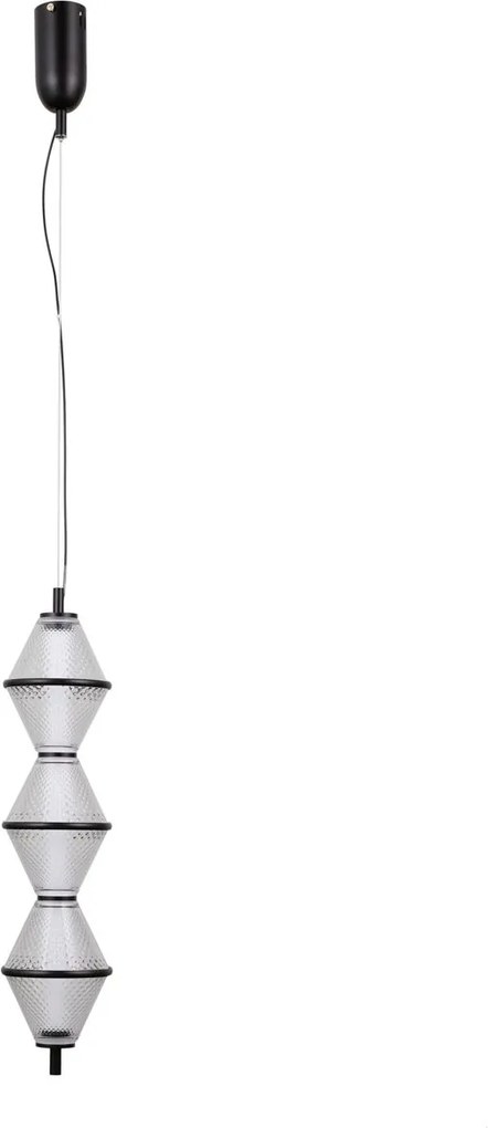 Italux modern függeszték fuente matt fekete átlátszó itxpnd-34395-3v-bk