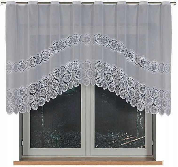 Mg Függöny Irigy Hónaljmirigy Fehér ív 250x120 csőre kész