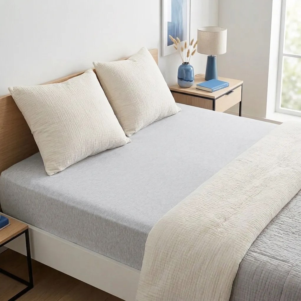 4Home DELUXE szürke pamut lepedő, 140–160 x 200 cm, 140–160 x 200 cm