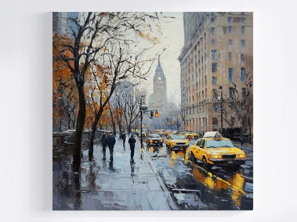 Vászonkép Canvas Város Utca Manhattan New York Taxi 40x40