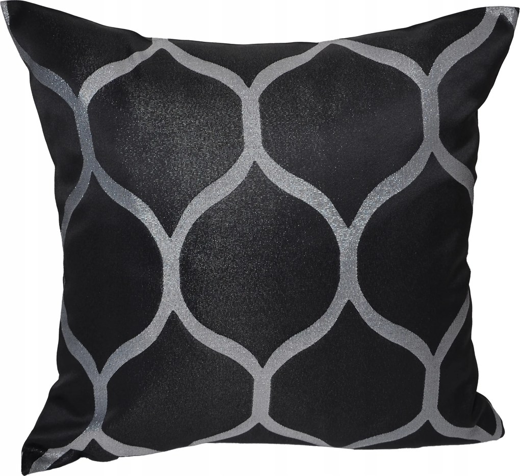 Casablanca párnahuzat 45x45 fekete-ezüst