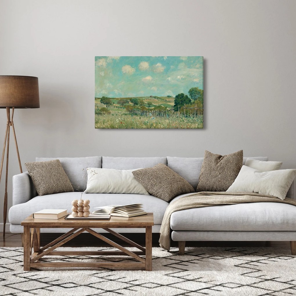 Kép - Alfred Sisley, Meadow, reprodukciók (90x60 cm)