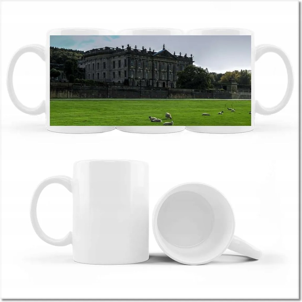 Nyomott mintás bögre Party Bárányok