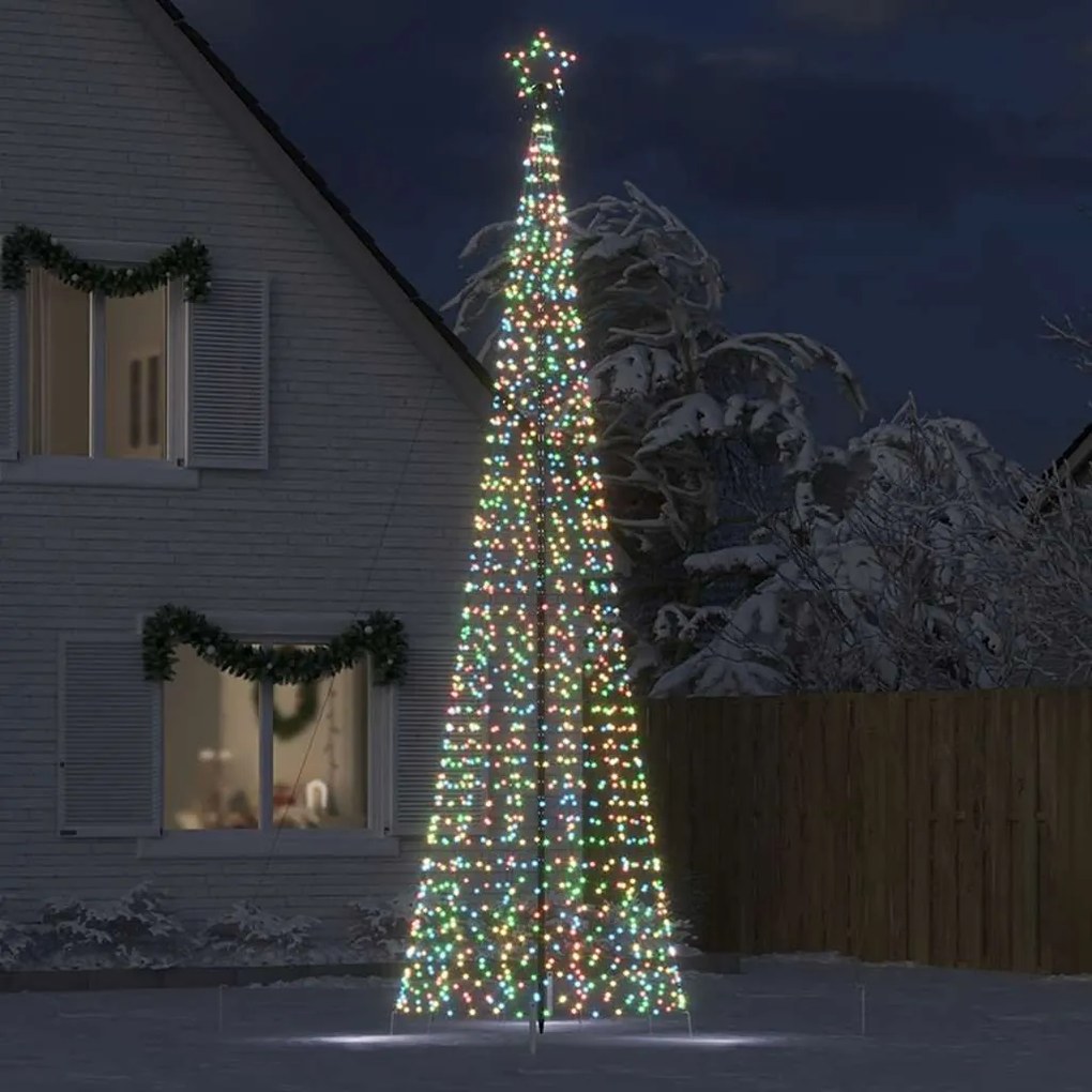színes LED karácsonyfa tüskékkel 1534 LED 500 cm