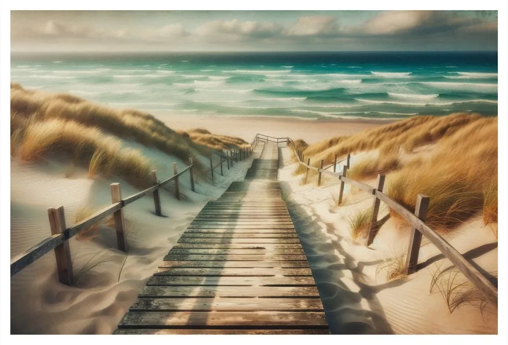 Kép homokdűnék és tengeri horizont