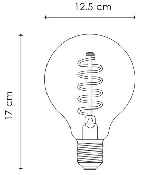 LED dimmelhető Vintage Edison G125 izzó E27/4W/230V 2200K