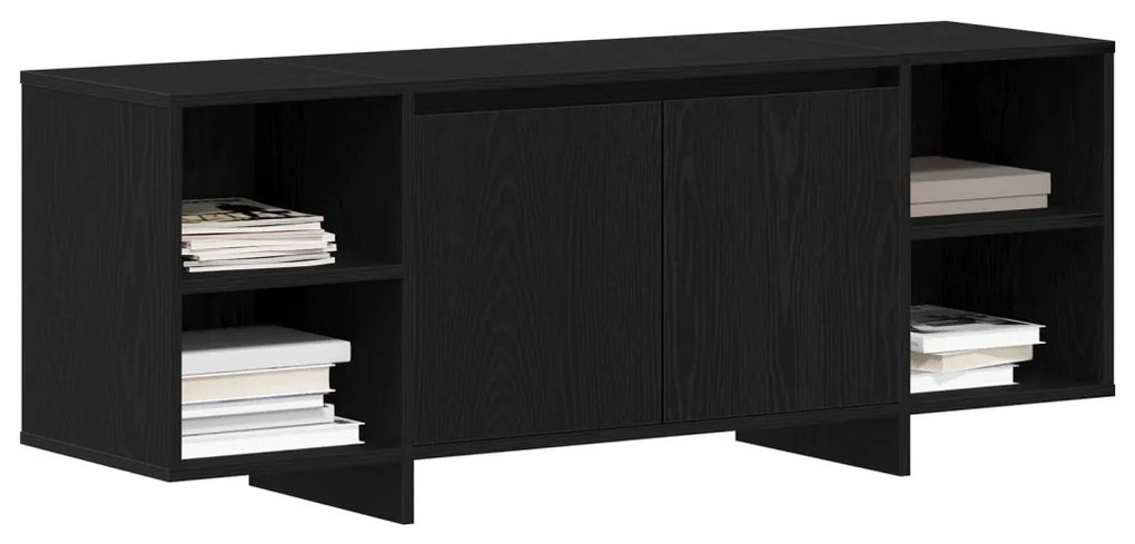 TV állvány - Fekete tölgy - 120x30x40.5 cm - Műmárványból készült