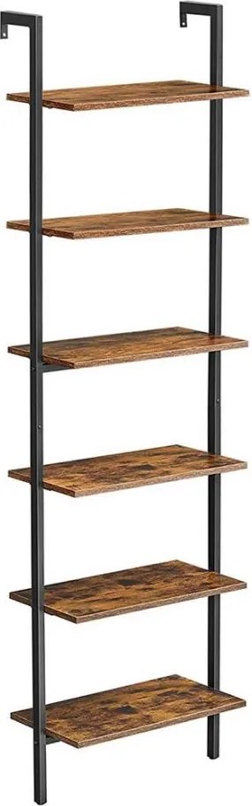 NAVARO könyvespolc barna/fekete