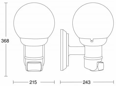 STEINEL 634315 - L 560 S Kültéri fali lámpa érzékelővel fehér IP44