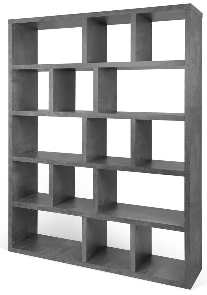 Szürke könyvespolc beton dekorral 150x198 cm Berlin – TemaHome