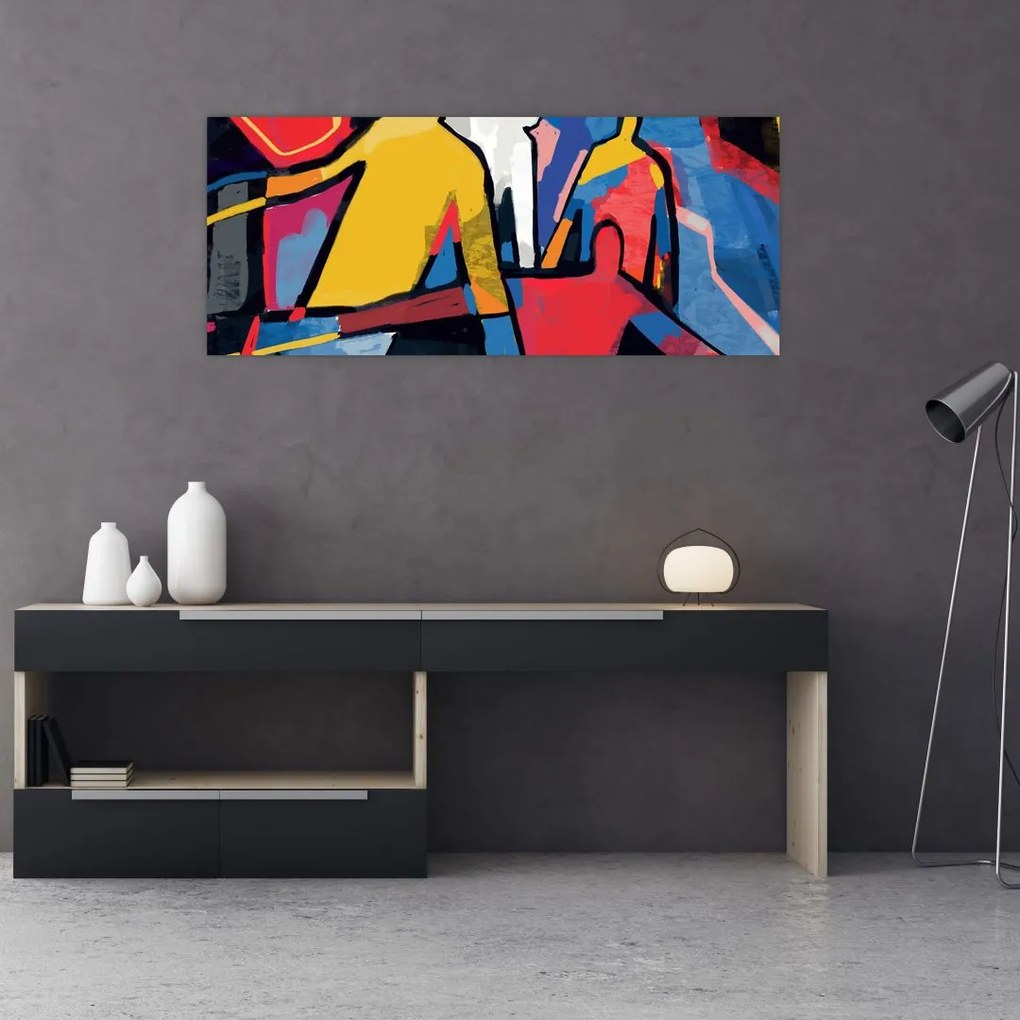 Kép - A férfiak absztrakciója (120x50 cm)