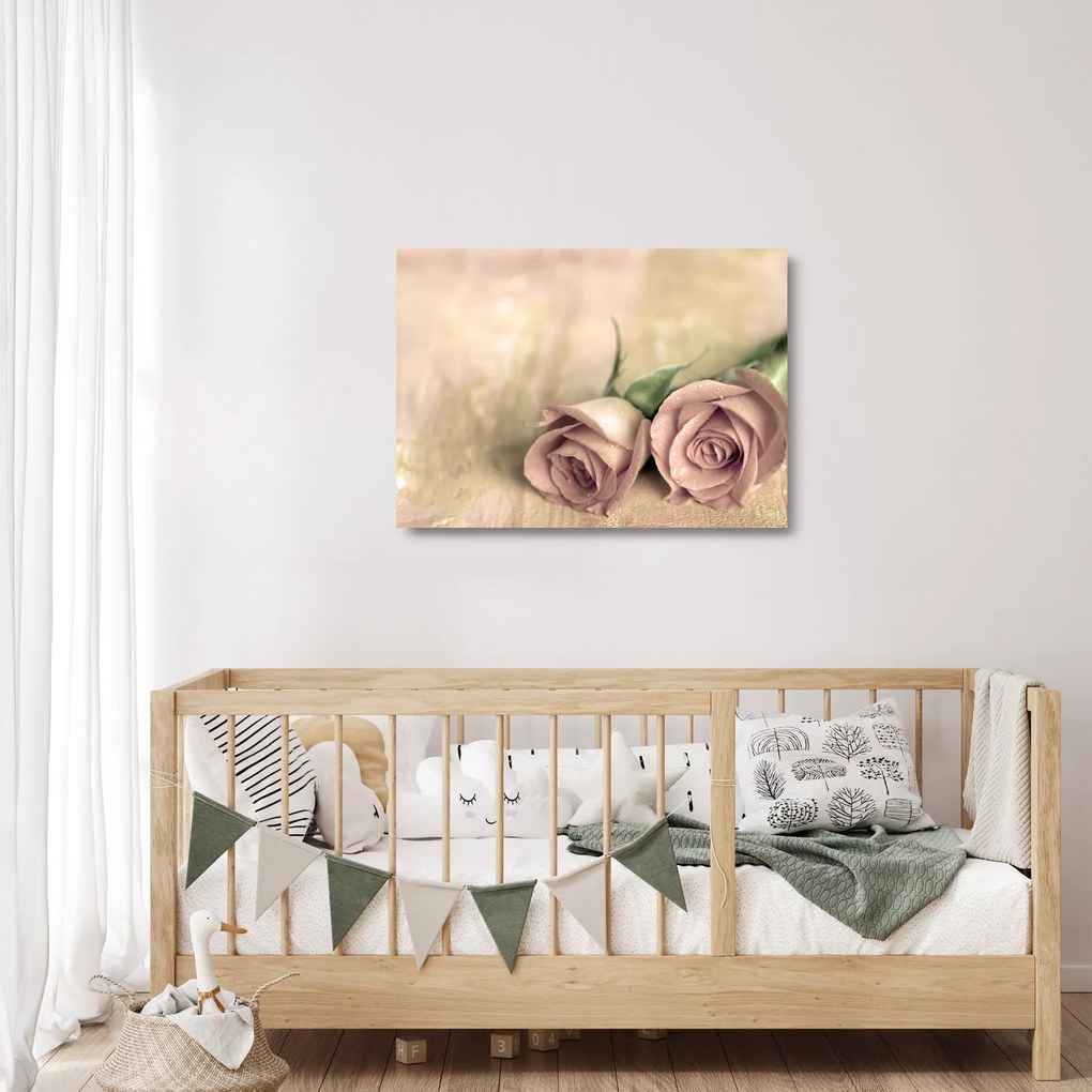 Üveg kép - Finom rózsák (70x50 cm)