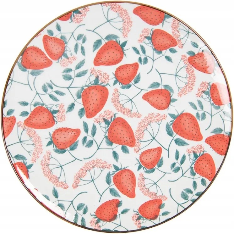 Ebédlő tányér eperrel Redstraw 26x2 cm