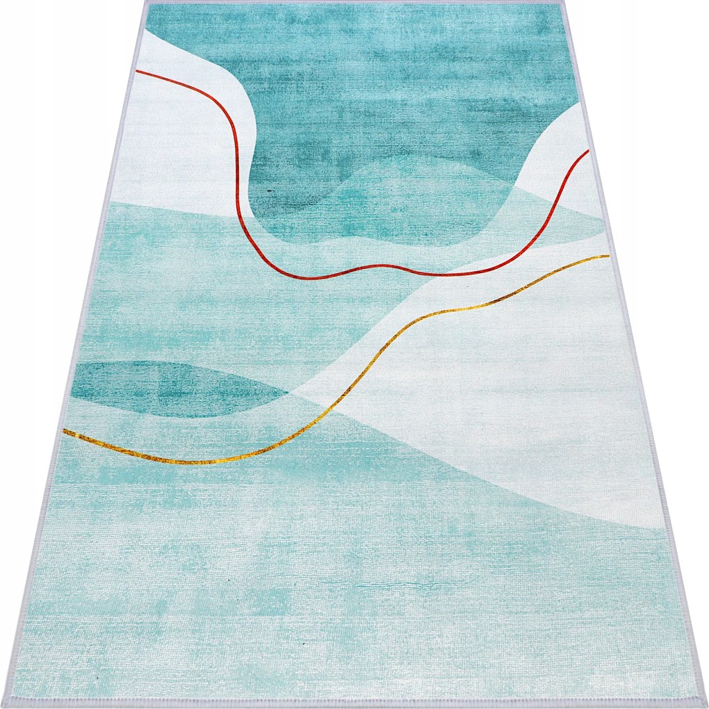 Konyhaszőnyeg 80x160 Nappaliba Modern Menta Zöld Járdaszőnyeg