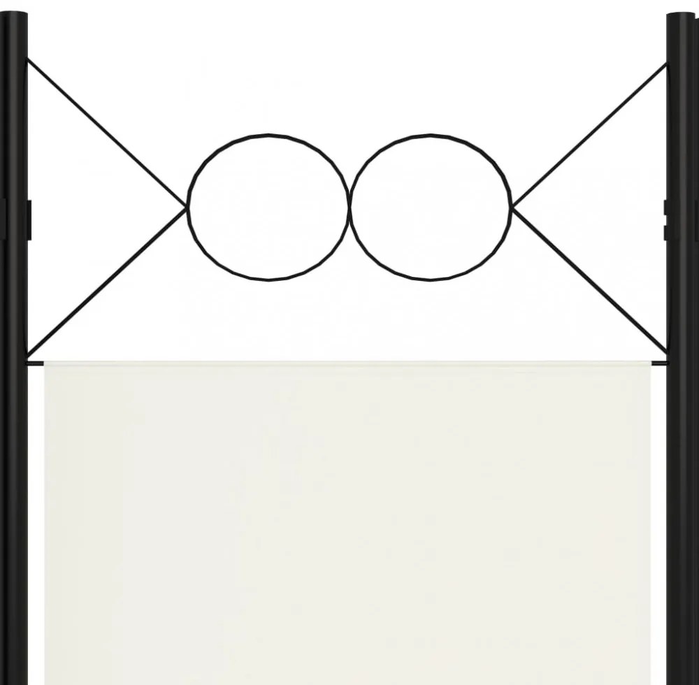 krémfehér 4 paneles paraván 160 x 180 cm