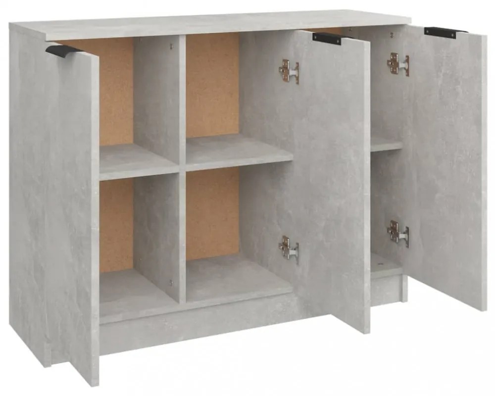 vidaXL betonszürke szerelt fa tálalóasztal 90,5x30x70 cm