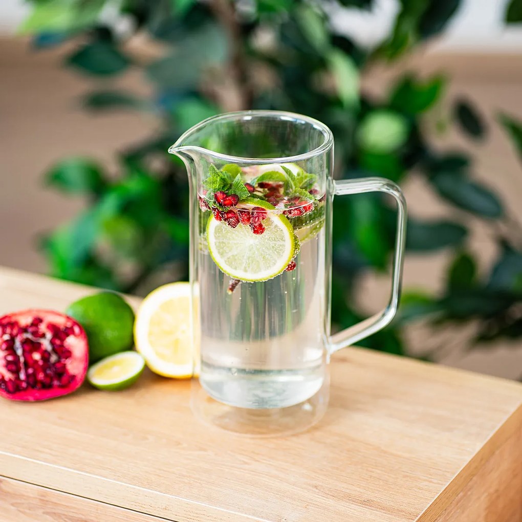 4Home Double Hot&Cool hőálló üvegkancsó, 1 l